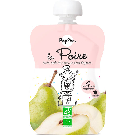 Popote -- Gourde compote poire bio - 120 g