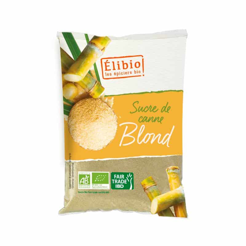 ELIBIO -- Sucre de canne blond poudre br