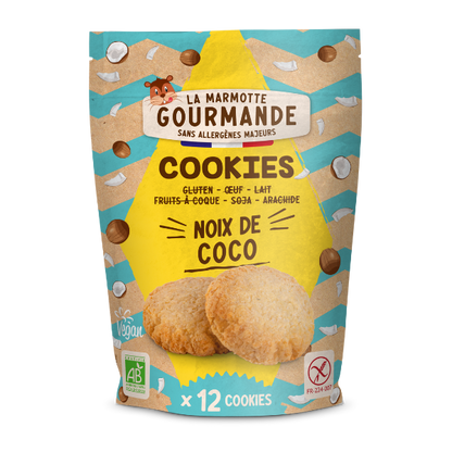 La Marmotte Gourmande -- Cookies noix de coco sans allergène - 150 g