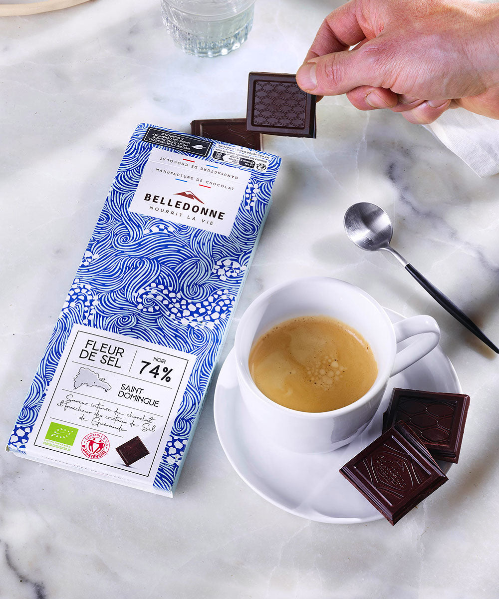 Tablette dégustation - chocolat noir 74% fleur de sel - 3